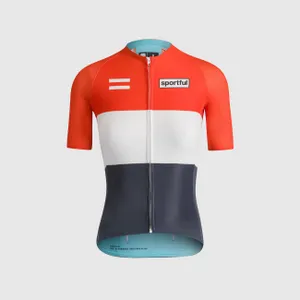 SPORTFUL Cyklistický dres s krátkym rukávom - SUPERNOVA HERITAGE W - modrá/biela/červená SPORTFUL Cyklistický dres s krátkym rukávom - SUPERNOVA HERITAGE W - modrá/biela/červená