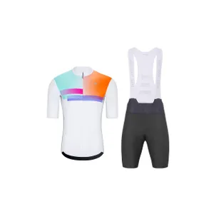 HOLOKOLO Cyklistický krátky dres a krátke nohavice - SPECTRO - antracitová/biela HOLOKOLO Cyklistický krátky dres a krátke nohavice - SPECTRO - antracitová/biela