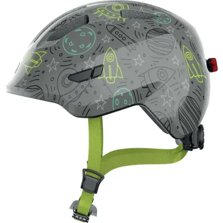 Juniorská cyklistická prilba ABUS Smiley 3.0 LED grey space S Juniorská cyklistická prilba ABUS Smiley 3.0 LED grey space S