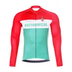 BONAVELO Cyklistický dres s dlhým rukávom zimný - HUNGARY WINTER - červená/zelená BONAVELO Cyklistický dres s dlhým rukávom zimný - HUNGARY WINTER - červená/zelená