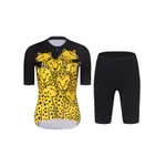 RIVANELLE Cyklistický krátky dres a krátke nohavice - CHEETAH II - čierna/žltá RIVANELLE Cyklistický krátky dres a krátke nohavice - CHEETAH II - čierna/žltá