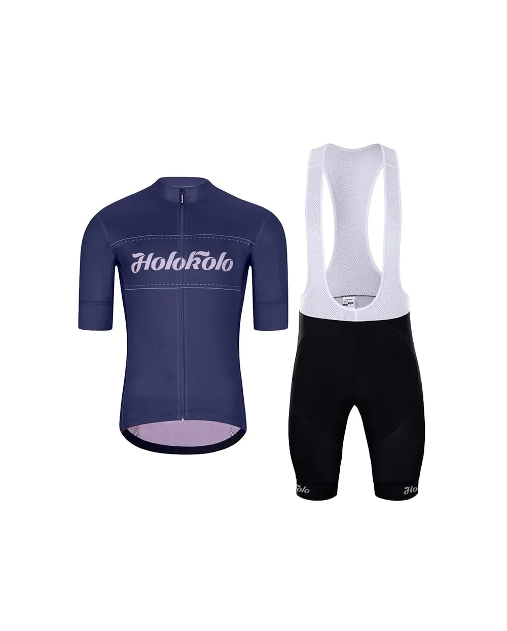 HOLOKOLO Cyklistický krátky dres a krátke nohavice - GEAR UP - čierna/modrá HOLOKOLO Cyklistický krátky dres a krátke nohavice - GEAR UP - čierna/modrá