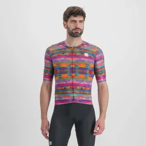 SPORTFUL Cyklistický dres s krátkym rukávom - GLITCH BOMBER - zelená SPORTFUL Cyklistický dres s krátkym rukávom - GLITCH BOMBER - zelená