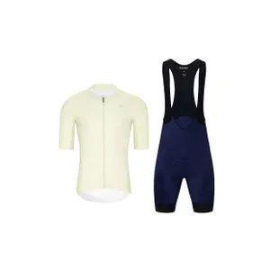 HOLOKOLO Cyklistický krátky dres a krátke nohavice - ELEVATE - modrá/čierna/ivory HOLOKOLO Cyklistický krátky dres a krátke nohavice - ELEVATE - modrá/čierna/ivory