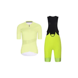 RIVANELLE Cyklistický krátky dres a krátke nohavice - GLAMOR - žltá/čierna RIVANELLE Cyklistický krátky dres a krátke nohavice - GLAMOR - žltá/čierna
