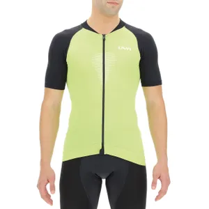 UYN Cyklistický dres s krátkym rukávom - BIKING GRANFONDO - čierna/zelená UYN Cyklistický dres s krátkym rukávom - BIKING GRANFONDO - čierna/zelená