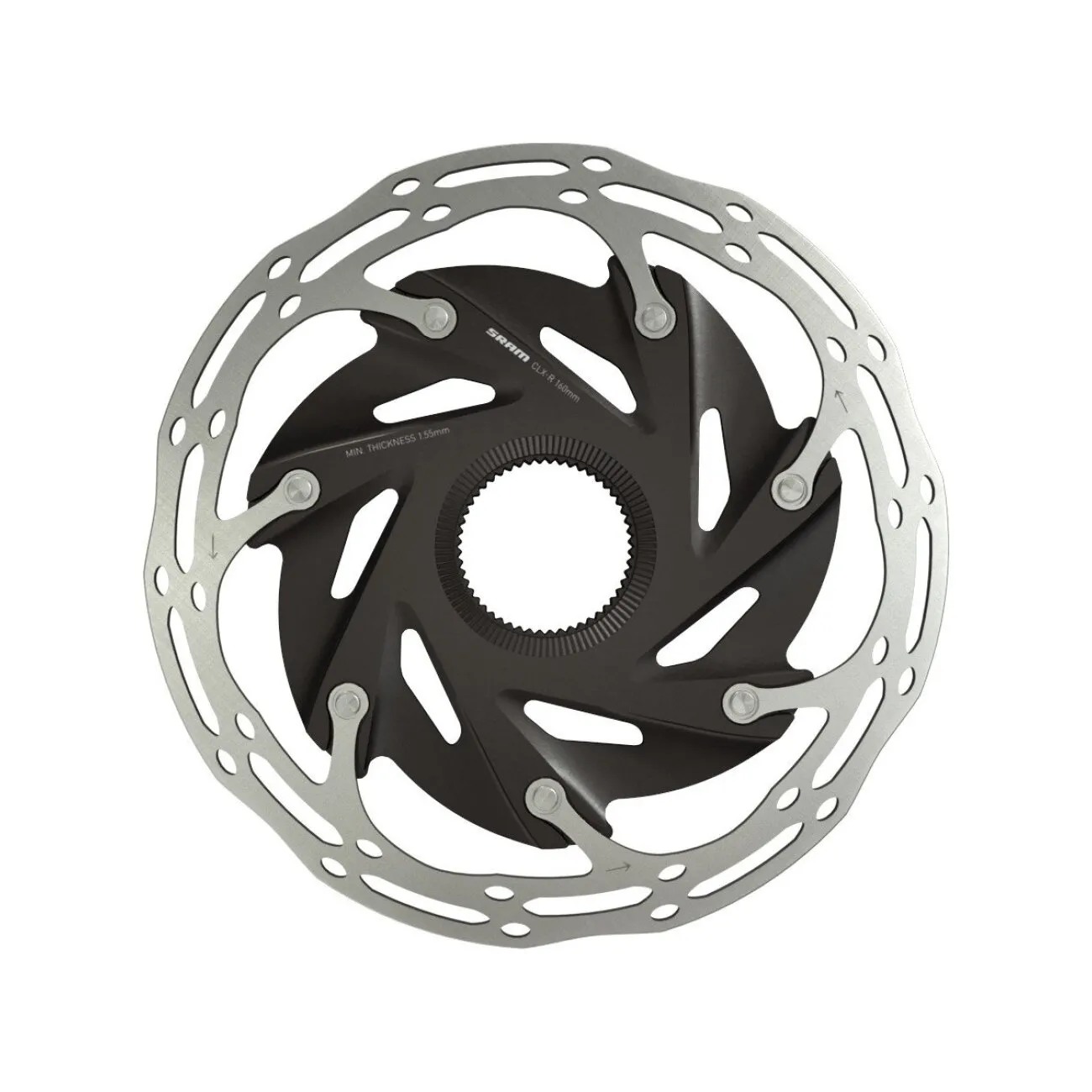 SRAM brzdový kotúč - CENTERLINE X ROAD 2 PIECE CENTER LOCK 140mm - strieborná/čierna SRAM brzdový kotúč - CENTERLINE X ROAD 2 PIECE CENTER LOCK 140mm - strieborná/čierna