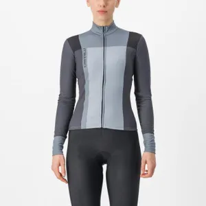 CASTELLI Cyklistický dres s dlhým rukávom zimný - UNLIMITED W THERMAL - čierna CASTELLI Cyklistický dres s dlhým rukávom zimný - UNLIMITED W THERMAL - čierna