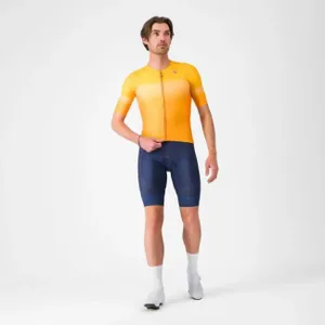 CASTELLI Cyklistický dres s krátkym rukávom - UPF - oranžová CASTELLI Cyklistický dres s krátkym rukávom - UPF - oranžová