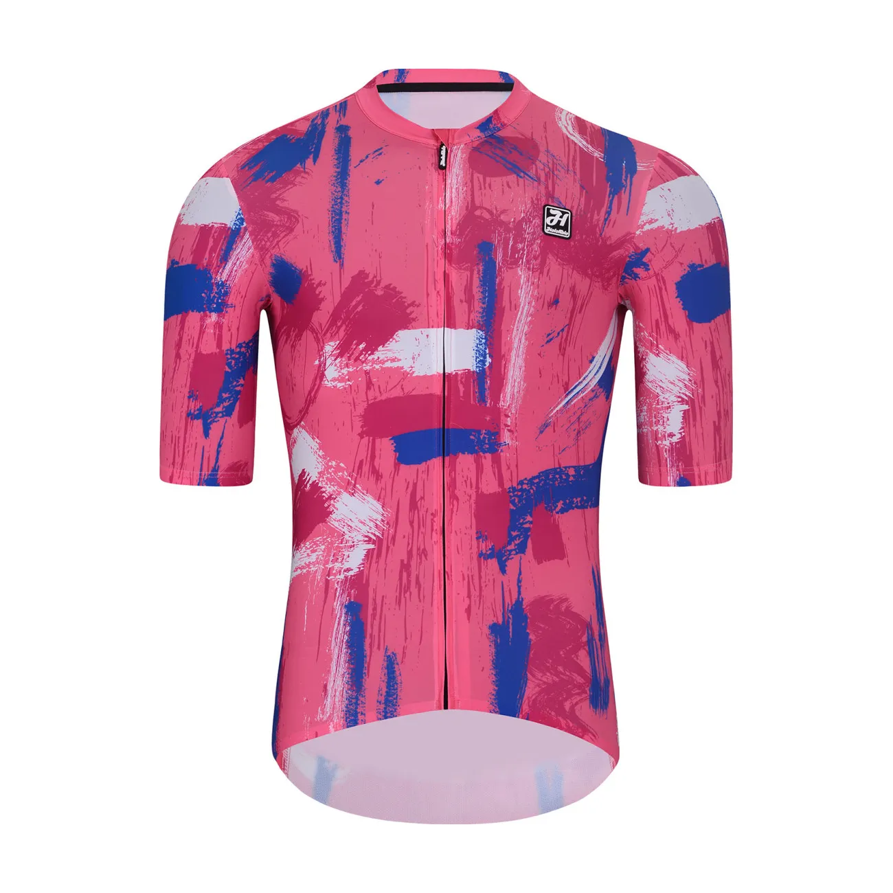 HOLOKOLO Cyklistický dres s krátkym rukávom - STROKES - ružová/modrá HOLOKOLO Cyklistický dres s krátkym rukávom - STROKES - ružová/modrá