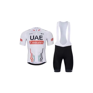 BONAVELO Cyklistický krátky dres a krátke nohavice - UAE 2024 - čierna/biela BONAVELO Cyklistický krátky dres a krátke nohavice - UAE 2024 - čierna/biela