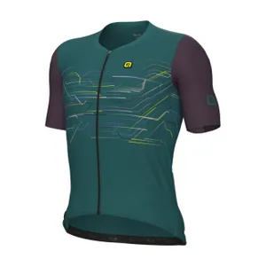 ALÉ Cyklistický dres s krátkym rukávom - PR-E MEGABYTE - zelená ALÉ Cyklistický dres s krátkym rukávom - PR-E MEGABYTE - zelená