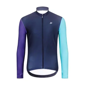 HOLOKOLO Cyklistický dres s dlhým rukávom zimný - PERFORMANCE WINTER - fialová/zelená HOLOKOLO Cyklistický dres s dlhým rukávom zimný - PERFORMANCE WINTER - fialová/zelená
