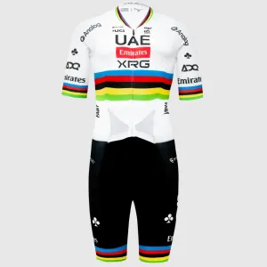 PISSEI Cyklistická kombinéza - TADEJ POGACAR WORLD CHAMP REPLICA 2026 - biela/čierna PISSEI Cyklistická kombinéza - TADEJ POGACAR WORLD CHAMP REPLICA 2026 - biela/čierna