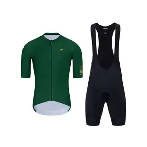 HOLOKOLO Cyklistický krátky dres a krátke nohavice - VICTORIOUS GOLD - zelená/čierna HOLOKOLO Cyklistický krátky dres a krátke nohavice - VICTORIOUS GOLD - zelená/čierna