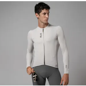 ALÉ Cyklistický dres s dlhým rukávom letný - COLOR BLOCK PRAGMA - béžová ALÉ Cyklistický dres s dlhým rukávom letný - COLOR BLOCK PRAGMA - béžová