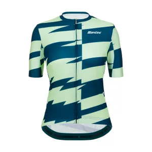 SANTINI Cyklistický dres s krátkym rukávom - FURIA SMART - svetlo zelená/zelená SANTINI Cyklistický dres s krátkym rukávom - FURIA SMART - svetlo zelená/zelená