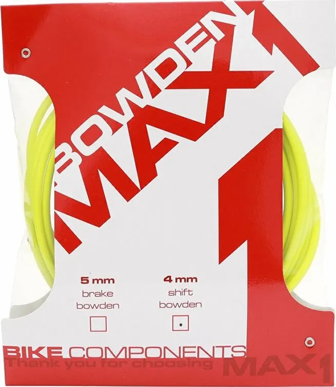 Šport a outdoor | Cyklistika | Diely a komponenty | Brzdy | Lanká a bowdeny - MAX1 Bowden 4 mm fluo žlté balenie 3 m Šport a outdoor | Cyklistika | Diely a komponenty | Brzdy | Lanká a bowdeny - MAX1 Bowden 4 mm fluo žlté balenie 3 m