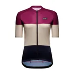 GORE Cyklistický dres s krátkym rukávom - SPIRIT STRIPES - fialová/čierna/béžová GORE Cyklistický dres s krátkym rukávom - SPIRIT STRIPES - fialová/čierna/béžová