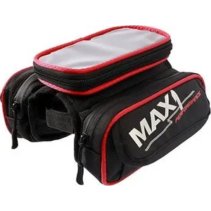 Šport a outdoor | Cyklistika | Cyklodoplnky | Tašky - MAX1 Mobile Two – taška na rám, červeno-čierna Šport a outdoor | Cyklistika | Cyklodoplnky | Tašky - MAX1 Mobile Two – taška na rám, červeno-čierna