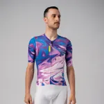 ALÉ Cyklistický dres s krátkym rukávom - SMOOTHIE - modrá/fialová ALÉ Cyklistický dres s krátkym rukávom - SMOOTHIE - modrá/fialová