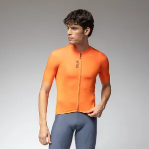 ALÉ Cyklistický dres s krátkym rukávom - COLOR BLOCK PRAGMA - oranžová ALÉ Cyklistický dres s krátkym rukávom - COLOR BLOCK PRAGMA - oranžová