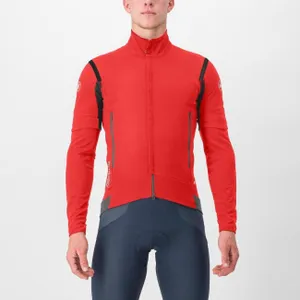 CASTELLI Cyklistická zateplená bunda - PERFETTO RoS 2 CONVERTIBLE - červená CASTELLI Cyklistická zateplená bunda - PERFETTO RoS 2 CONVERTIBLE - červená