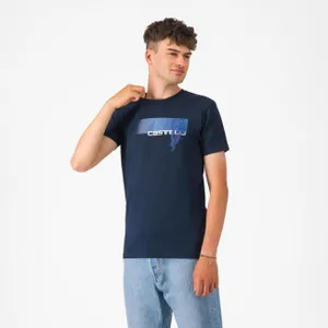 CASTELLI Cyklistické tričko s krátkym rukávom - VELOCE - modrá CASTELLI Cyklistické tričko s krátkym rukávom - VELOCE - modrá