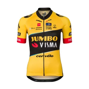 AGU Cyklistický dres s krátkym rukávom - JUMBO-VISMA 23 LADY - žltá/čierna AGU Cyklistický dres s krátkym rukávom - JUMBO-VISMA 23 LADY - žltá/čierna