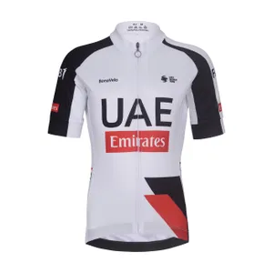 BONAVELO Cyklistický dres s krátkym rukávom - UAE 2026 - biela/čierna/červená BONAVELO Cyklistický dres s krátkym rukávom - UAE 2026 - biela/čierna/červená
