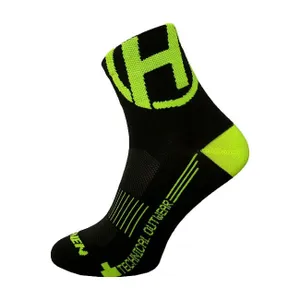 HAVEN Cyklistické ponožky klasické - LITE SILVER NEO 2PAK - čierna/žltá HAVEN Cyklistické ponožky klasické - LITE SILVER NEO 2PAK - čierna/žltá