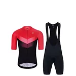 HOLOKOLO Cyklistický krátky dres a krátke nohavice - ARROW II - čierna/červená HOLOKOLO Cyklistický krátky dres a krátke nohavice - ARROW II - čierna/červená