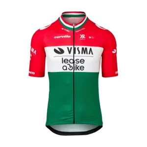 RAPIDGEAR Cyklistický dres s krátkym rukávom - REPLICA VISMA HUNGARIAN CHAMP 2025 - červená/biela/zelená RAPIDGEAR Cyklistický dres s krátkym rukávom - REPLICA VISMA HUNGARIAN CHAMP 2025 - červená/biela/zelená