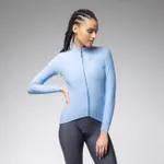 ALÉ Cyklistický dres s dlhým rukávom zimný - R-EV1 WARM RACE 2.0 LADY - svetlo modrá ALÉ Cyklistický dres s dlhým rukávom zimný - R-EV1 WARM RACE 2.0 LADY - svetlo modrá