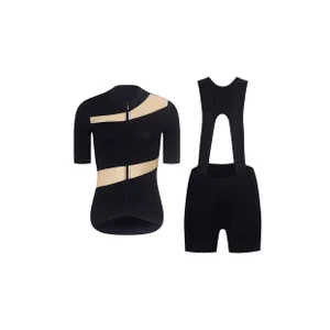 RIVANELLE Cyklistický krátky dres a krátke nohavice - GLAMOR - čierna/béžová RIVANELLE Cyklistický krátky dres a krátke nohavice - GLAMOR - čierna/béžová