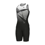 ALÉ Cyklistická kombinéza - HORIZON TRIATHLON - biela/šedá/čierna ALÉ Cyklistická kombinéza - HORIZON TRIATHLON - biela/šedá/čierna