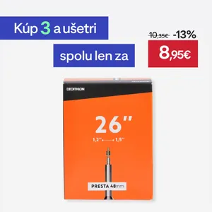 Športy > Cyklistika > Plášte a duše na bicykle > Cyklistické duše a ventily - Duša 26 × 1,2/1,5 + ventil Presta 48 mm Športy > Cyklistika > Plášte a duše na bicykle > Cyklistické duše a ventily - Duša 26 × 1,2/1,5 + ventil Presta 48 mm
