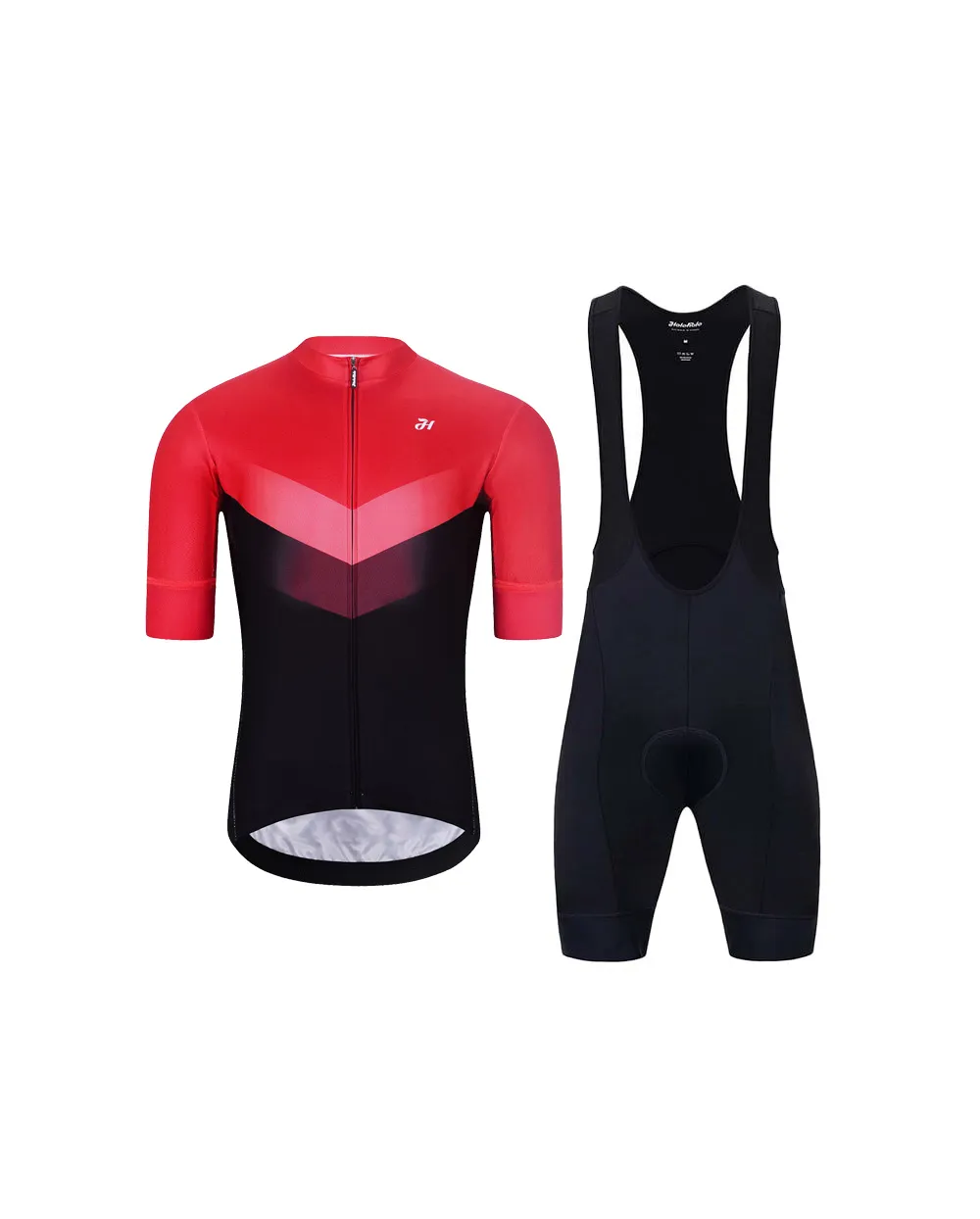 HOLOKOLO Cyklistický krátky dres a krátke nohavice - ARROW II - čierna/červená HOLOKOLO Cyklistický krátky dres a krátke nohavice - ARROW II - čierna/červená