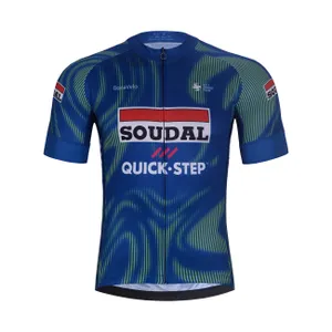 BONAVELO Cyklistický dres s krátkym rukávom - SOUDAL-QUICKSTEP 2026 - modrá/zelená BONAVELO Cyklistický dres s krátkym rukávom - SOUDAL-QUICKSTEP 2026 - modrá/zelená