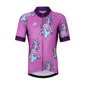 HOLOKOLO Cyklistický dres s krátkym rukávom - UNICORNS KIDS - ružová/viacfarebná HOLOKOLO Cyklistický dres s krátkym rukávom - UNICORNS KIDS - ružová/viacfarebná