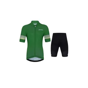 HOLOKOLO Cyklistický krátky dres a krátke nohavice - FLOW JUNIOR - čierna/zelená HOLOKOLO Cyklistický krátky dres a krátke nohavice - FLOW JUNIOR - čierna/zelená