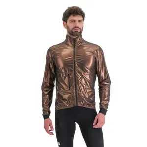 Pánska cyklistická bunda SPORTFUL Giara packable jacket, metal bronze Pánska cyklistická bunda SPORTFUL Giara packable jacket, metal bronze