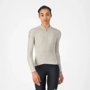 CASTELLI Cyklistický dres s dlhým rukávom letný - ESPRESSO 2 W - ivory CASTELLI Cyklistický dres s dlhým rukávom letný - ESPRESSO 2 W - ivory
