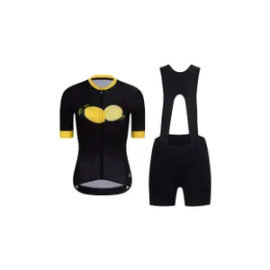 RIVANELLE Cyklistický krátky dres a krátke nohavice - FRUIT LADY - žltá/čierna RIVANELLE Cyklistický krátky dres a krátke nohavice - FRUIT LADY - žltá/čierna