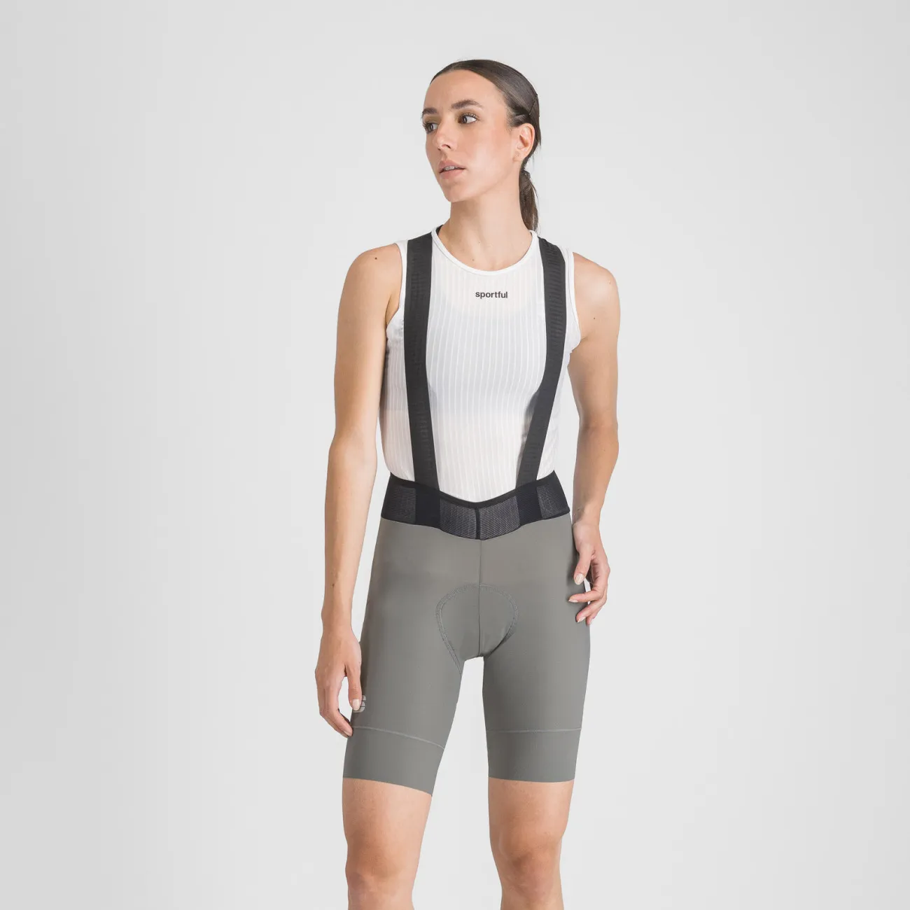 SPORTFUL Cyklistické nohavice krátke s trakmi - SRK - šedá SPORTFUL Cyklistické nohavice krátke s trakmi - SRK - šedá