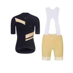 RIVANELLE Cyklistický krátky dres a krátke nohavice - GLAMOR - čierna/béžová RIVANELLE Cyklistický krátky dres a krátke nohavice - GLAMOR - čierna/béžová