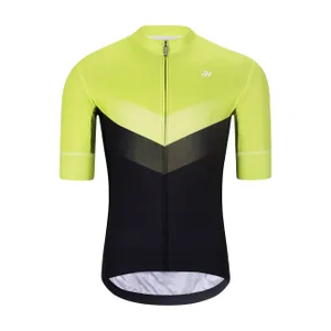 HOLOKOLO Cyklistický dres s krátkym rukávom - ARROW II - svetlo zelená/čierna HOLOKOLO Cyklistický dres s krátkym rukávom - ARROW II - svetlo zelená/čierna