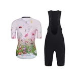 RIVANELLE Cyklistický krátky dres a krátke nohavice - IN BLOOM - čierna/ružová/viacfarebná RIVANELLE Cyklistický krátky dres a krátke nohavice - IN BLOOM - čierna/ružová/viacfarebná