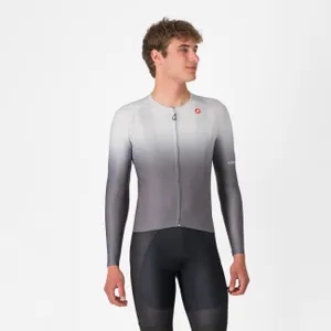 CASTELLI Cyklistický dres s dlhým rukávom letný - UPF LONG - strieborná/šedá CASTELLI Cyklistický dres s dlhým rukávom letný - UPF LONG - strieborná/šedá