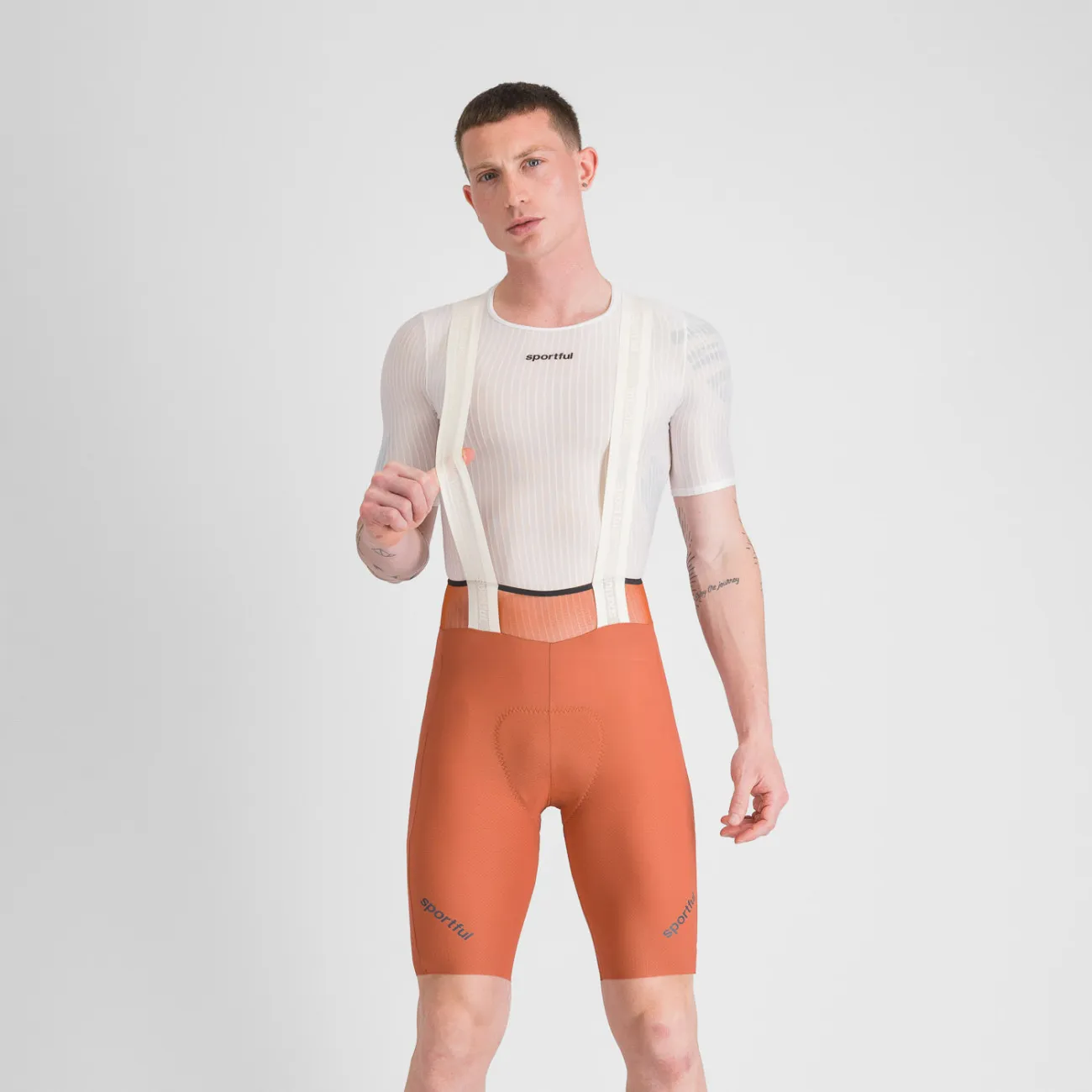 SPORTFUL Cyklistické nohavice krátke s trakmi - HXPEREPIC - oranžová SPORTFUL Cyklistické nohavice krátke s trakmi - HXPEREPIC - oranžová